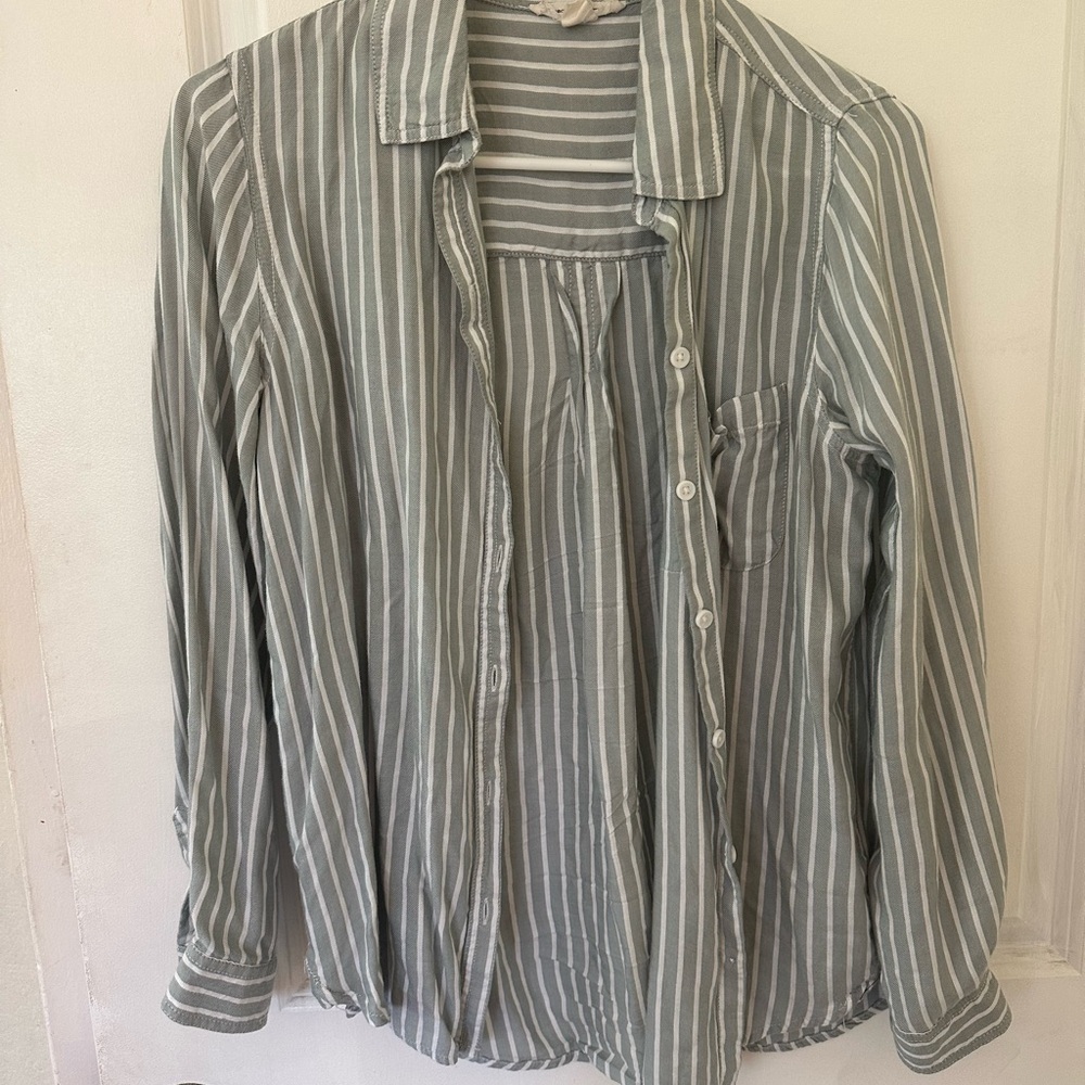 Striped Button-Up Shirt